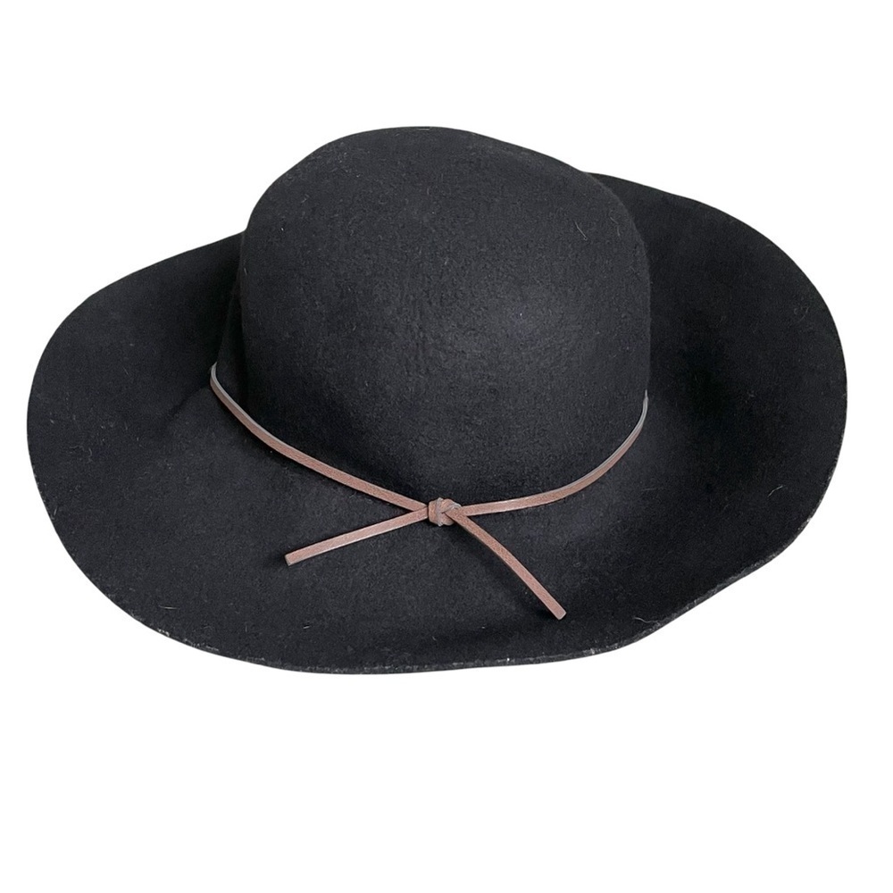 ARITZIA TALULA Baylis Wool Wide Brim Floppy Hat Black M/L